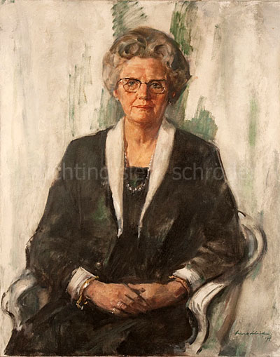 Koningin Juliana, olieverf -100x80cm- gesign.r.o.'75